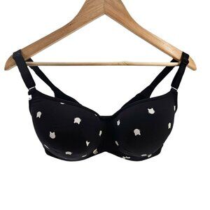 Torrid Curve 42DD Cat Head‎ Print Black White Underwire Bra